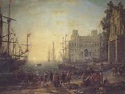 Claude Lorrain Port with the Ville Medici (mk17) painting